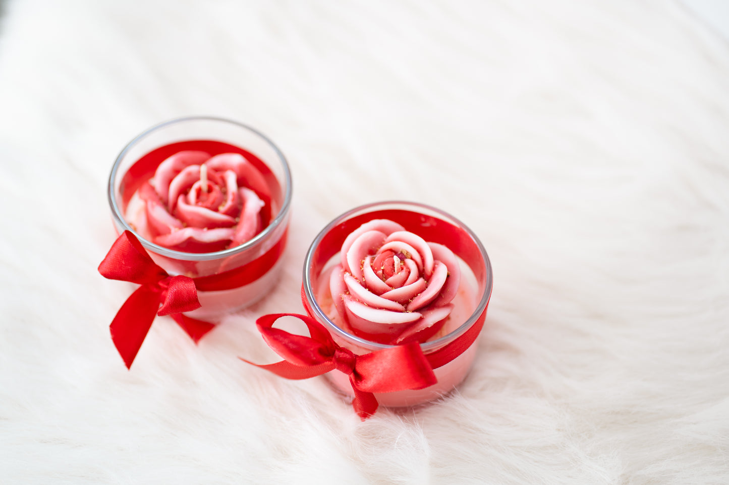 Lumânare parfumată din ceară de soia – trandafir