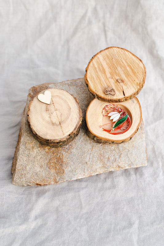 Mărțișor în cutie de lemn