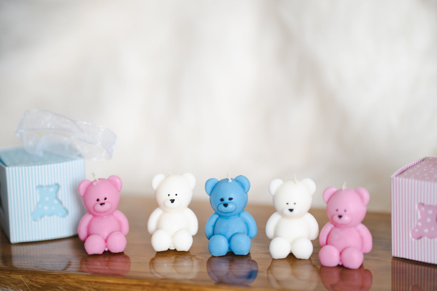 Mărturie botez ursuleț – Lumânare parfumată din ceară de soia