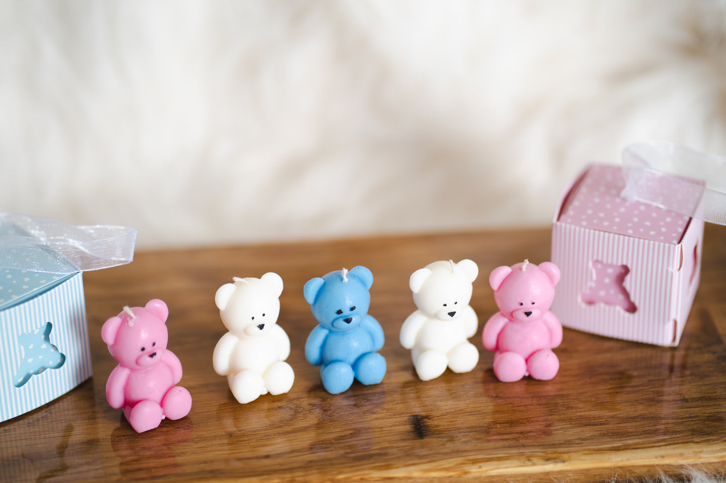 Mărturie botez ursuleț – Lumânare parfumată din ceară de soia