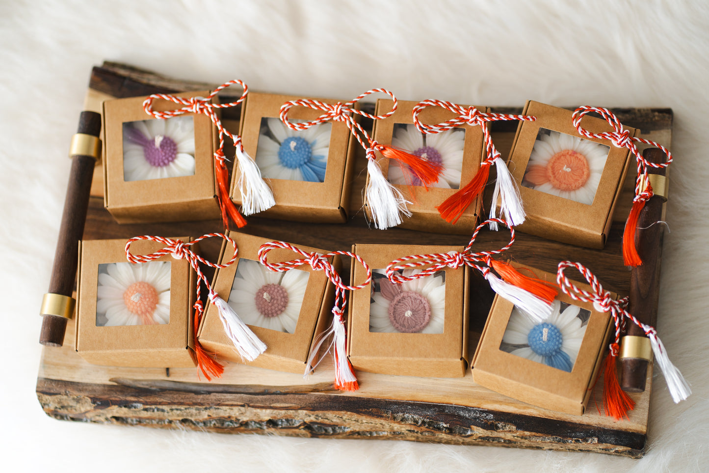 Mărțișor lumânare parfumată din ceară naturală de soia