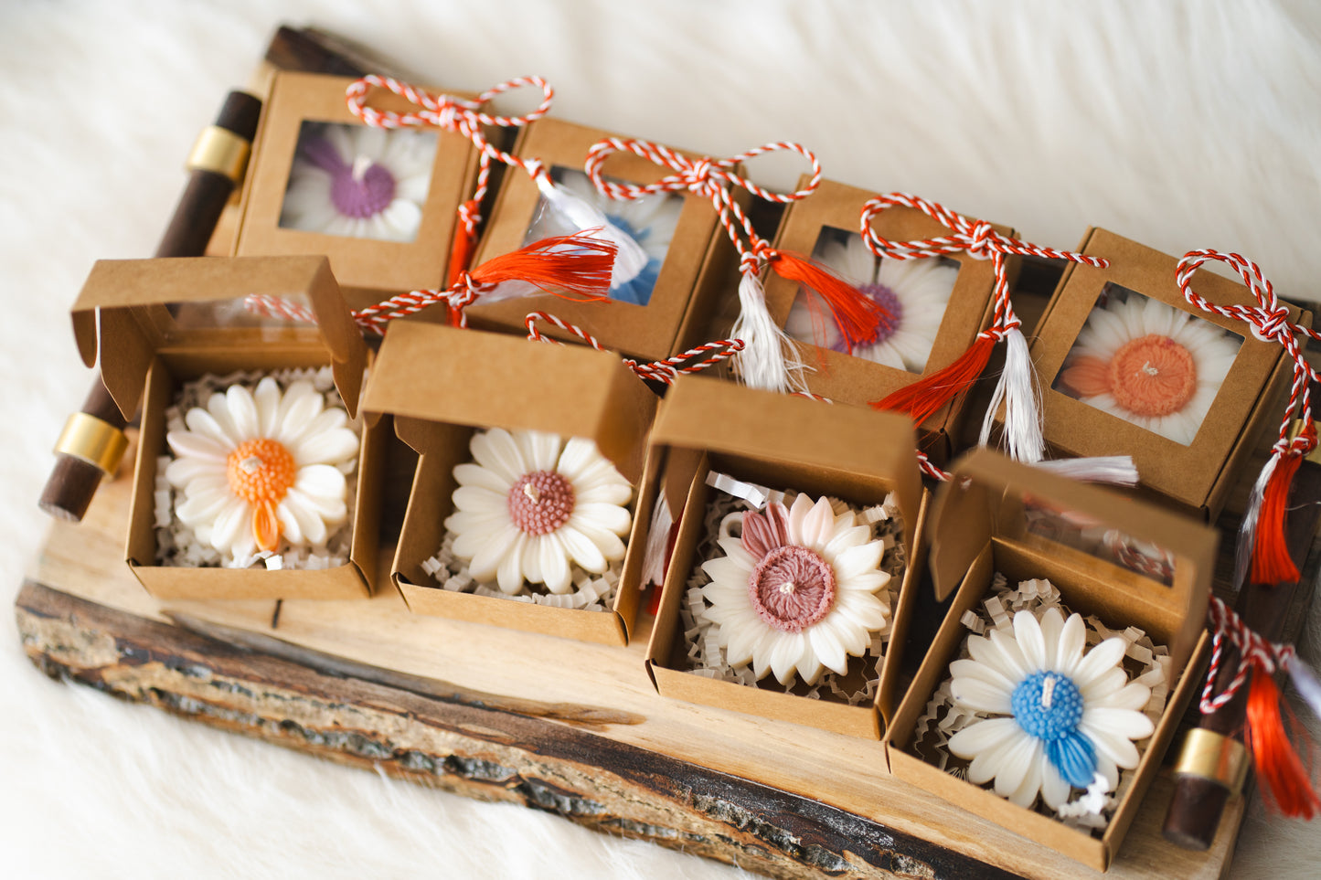 Mărțișor lumânare parfumată din ceară naturală de soia