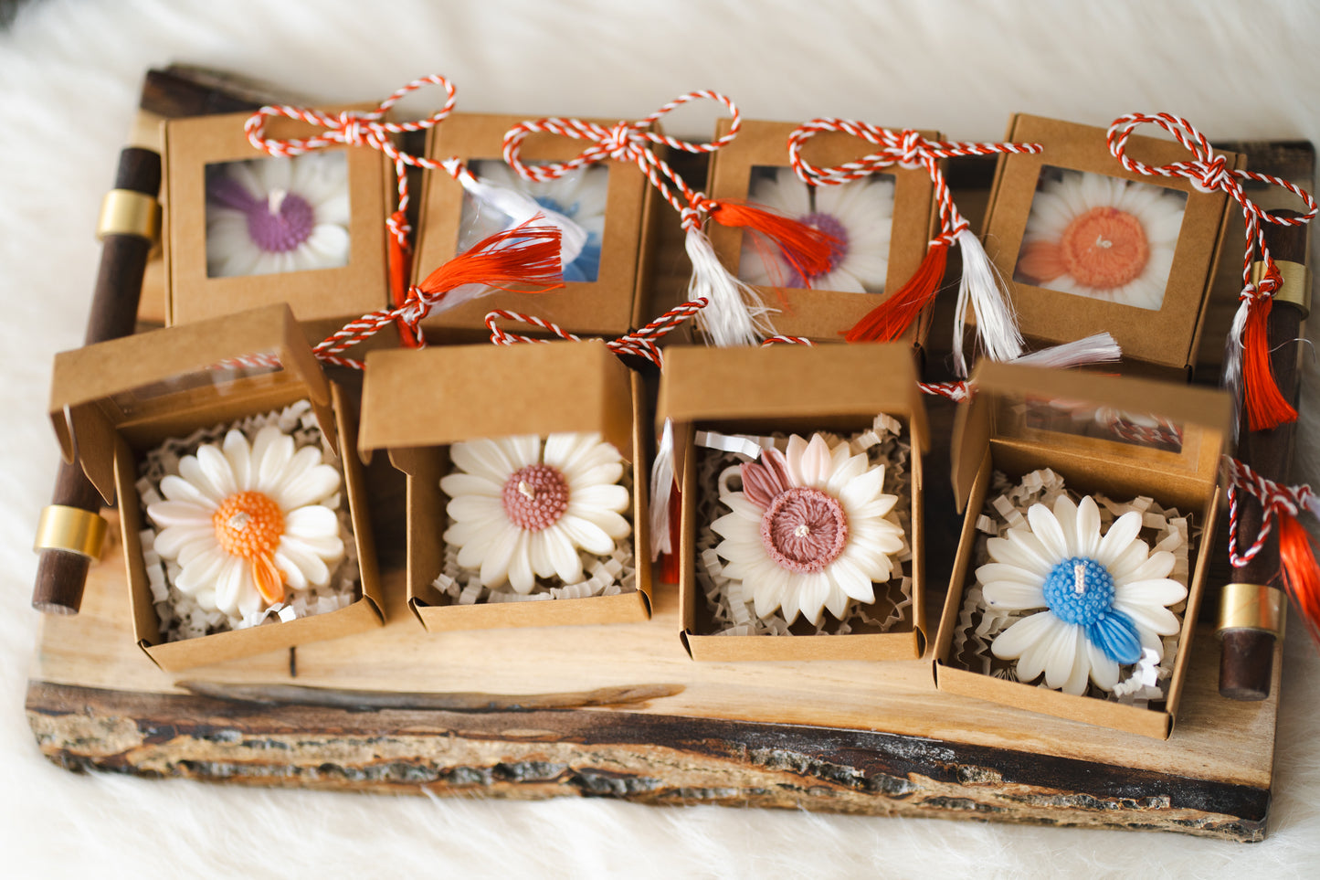 Mărțișor lumânare parfumată din ceară naturală de soia