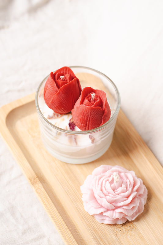 Lumânare parfumată din ceară naturală de soia – în pahar de sticlă