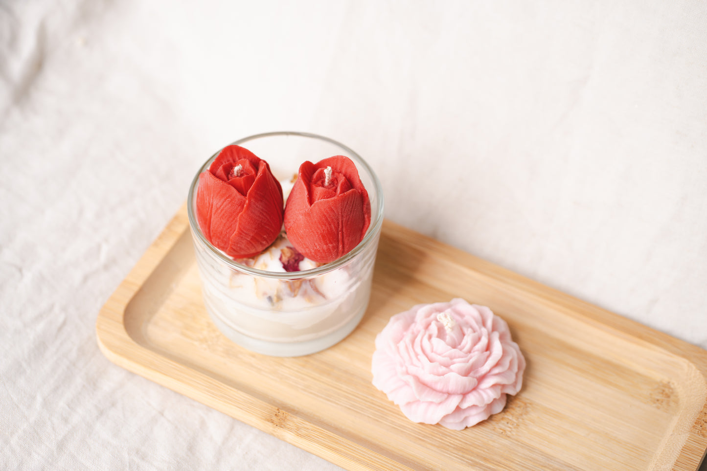 Lumânare parfumată din ceară naturală de soia – în pahar de sticlă