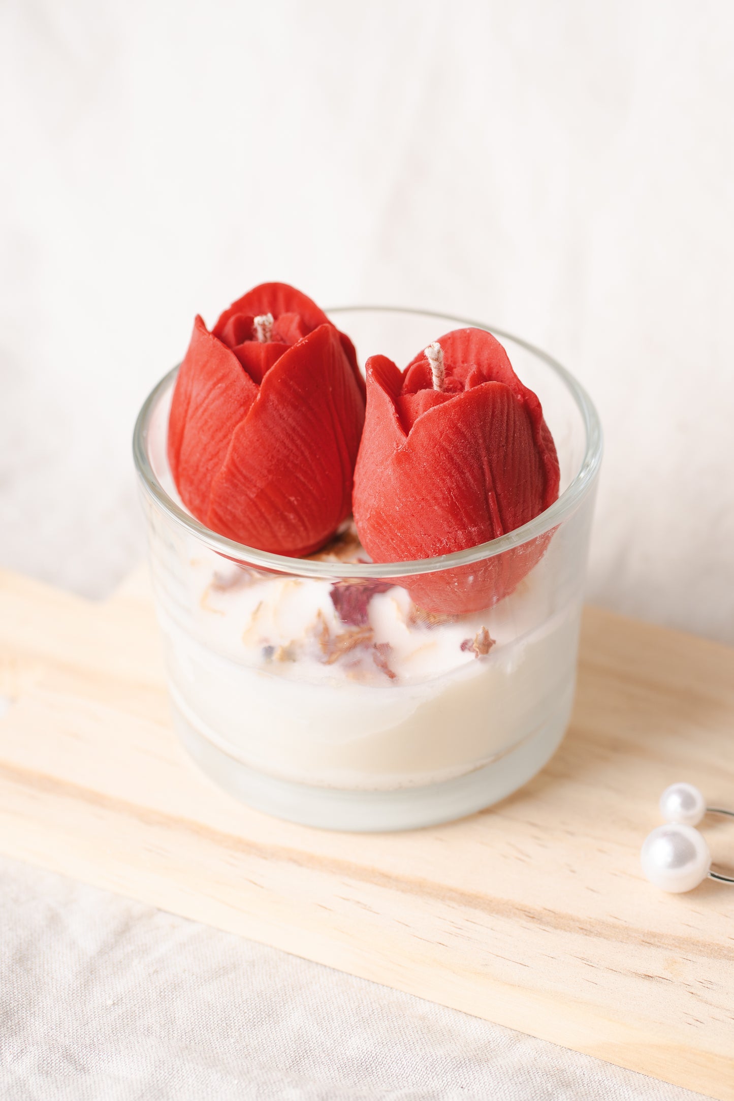 Lumânare parfumată din ceară naturală de soia – în pahar de sticlă