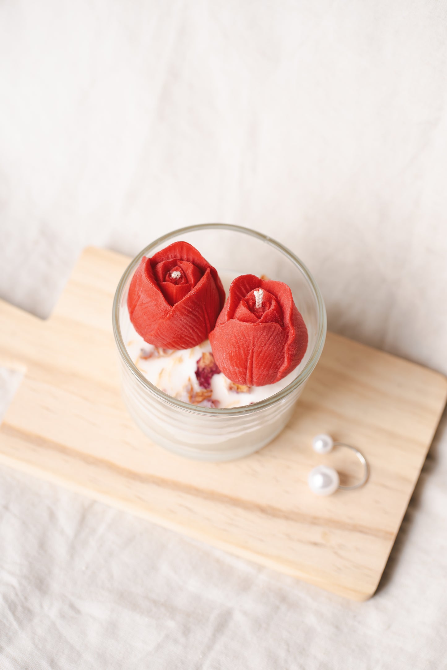 Lumânare parfumată din ceară naturală de soia – în pahar de sticlă