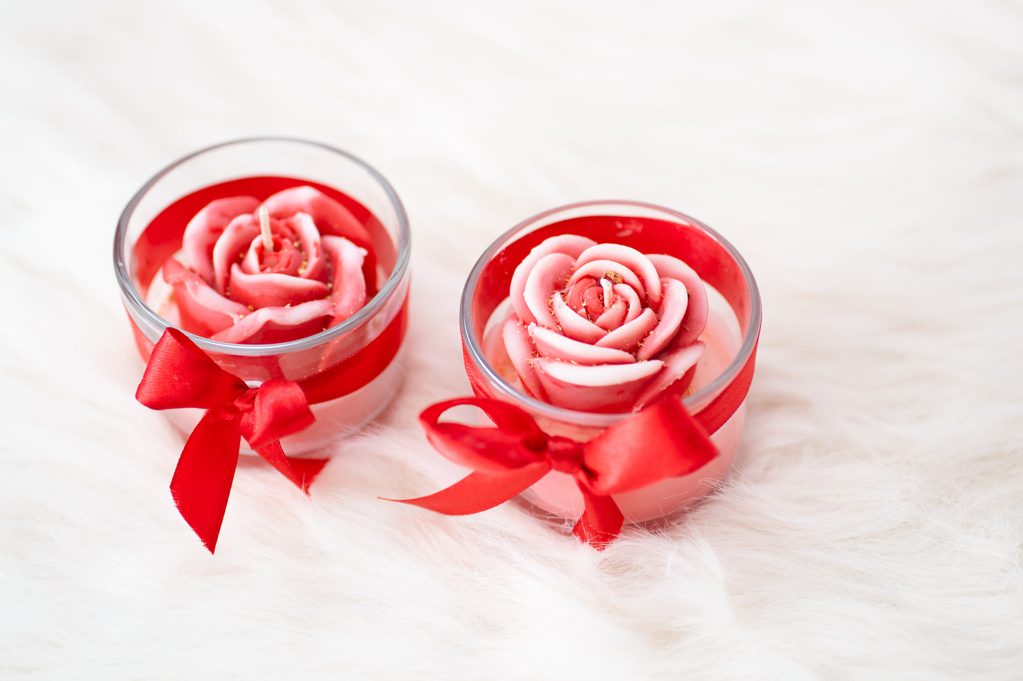 Lumânare parfumată din ceară de soia – trandafir