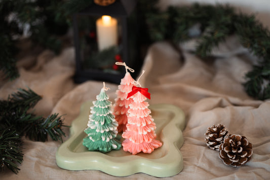 Lumânare parfumată brad de Crăciun – din ceară naturală de soia