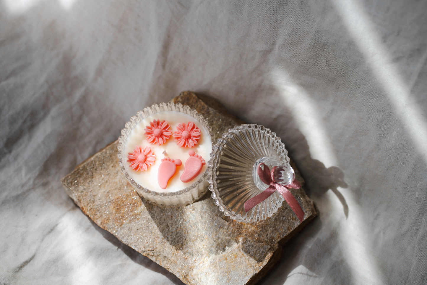 Lumânare parfumată – Mărturie botez sau cadou pentru mămici